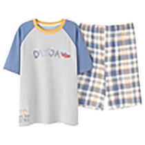 Catman mens pajamas spring and autumn pure cotton long-sleeved home wear set 2024 new cotton thin style can be worn outside