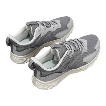 ເກີບແລ່ນຜູ້ຊາຍ ANTA ເວັບໄຊທ໌ຢ່າງເປັນທາງການ flagship spring 2024 new breathable soft sole shock-absorbing gray wear-resistant shoes