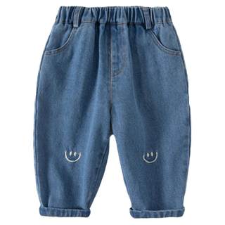 男童牛仔裤冬装男宝长裤2025冬季新款加绒百搭女童裤子秋冬休闲裤