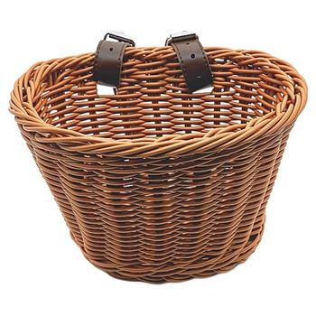 Children's bicycle scooter front basket woven basket