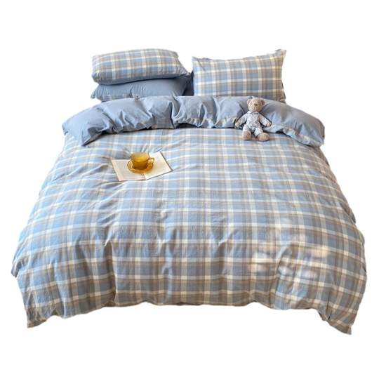 Jialiya washed cotton four-piece pure cotton quilt cover