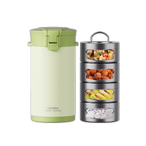 24-hour extra long insulated lunch box bucket winter large capacity 316 portable office workers multi-layer students 2024 new style