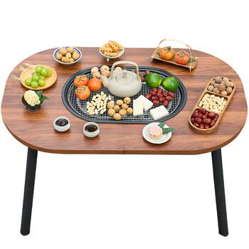 Ji'anxi portable outdoor folding table barbecue grill home roasted milk roasted stove ຕັ້ງສໍາລັບການເຮັດຊາປະມານເຕົາ