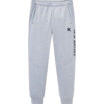 ANTA knitted sports trousers mens spring cuffed sweatpants black sports pants school pants 152341320N