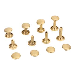 Brass Handmade DIY Leather Hardware Double Sided Mushroom Nails