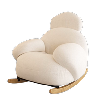 Lazy sofa large white rocking chair reclining autumn and winter recliner bedroom small sofa single balcony home leisure chair