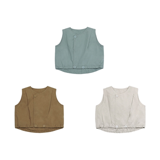 Japanese cotton spring slanted vest with temperament