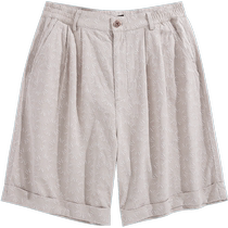(Same style in shopping malls) PEACEBIRD Mens Fashion Presbyopic Elastic Waist Five Points Casual Shorts Trendy B1GCE2179