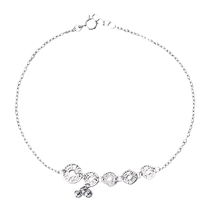 s925 sterling silver copper coin ball bead anklet for women to attract wealth and five emperors money bell anklet anklet light luxury temperament high-end foot jewelry