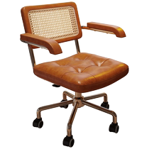 Computer Chair Home Vines Retro Office Chair Bookroom Bedroom Study Desk Chair Backrest Dining Chair Lift Swivel Chair