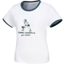 YONEX Yonex tennis wear womens 24 new round neck short-sleeved T-shirt tennis cultural shirt 215384TCR