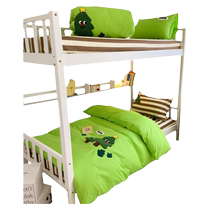 Cartoon cotton college student dormitory bed three-piece set pure cotton bunk bed quilt cover sheet single bedding pad six-piece set