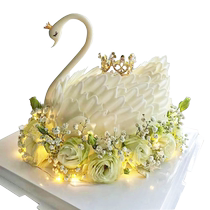 Internet celebrity Black Swan ice cream birthday cake delivered in the same city as gift for girlfriend and mother to Shanghai Beijing Guangzhou and nationwide