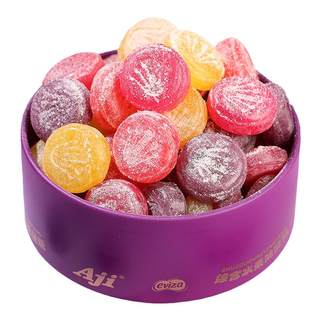 Aji综合味水果糖硬糖多种口味维c喜糖果汁糖果零食盒装礼盒高颜值