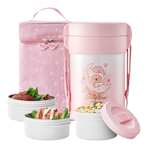 Japan Taifu High Insulation Lunch Box Office Worker Multilayer Lunch Box Students Large Capacity Extra-long Portable Insulation Bucket