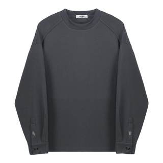 二十二号穿搭【时装周设计款】小香扣长袖卫衣男内搭高级感打底衫