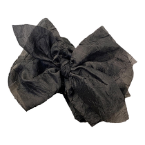Korean elegant black big bow headband hairpin womens back head grabber large high-end autumn shark clip