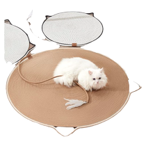 Planche à gratter pour chat nid pour chat tapis à gratter intégré pour chat résistant à lusure résistant aux rayures canapé anti-rayures tapis en sisal pour chat jouet pour chat