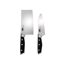 (Self-operated) Kaiyin kitchen knife set craftsman soul kitchen knife household Santoku knife chef knife German black gold steel