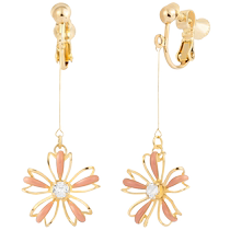 (Self-operated) OSEWAYA ear clip women without pierced ears spring and summer hollow flower earrings fresh forest style long earrings