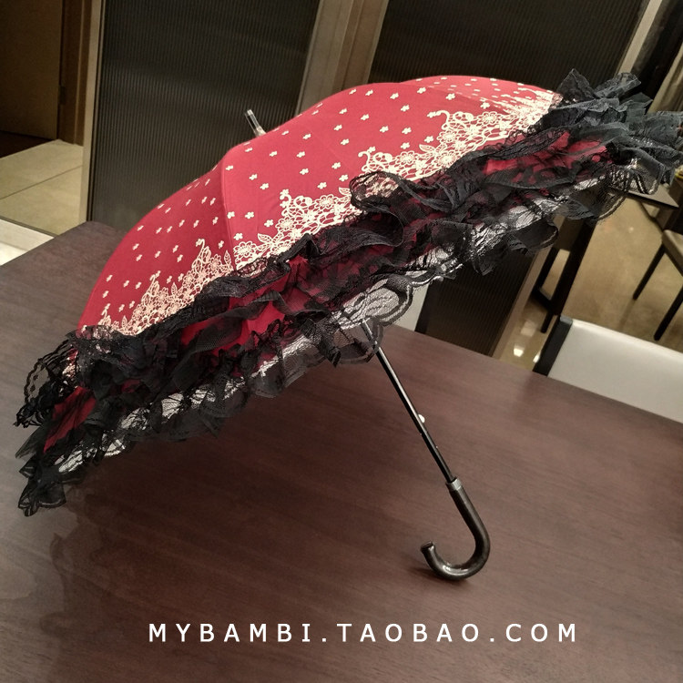Lolita umbrella, Gothic Lolita umbrella, lace umbrella, sunshade princess umbrella, sun protection umbrella, Japanese style rain umbrella for women.