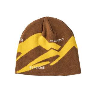 黑冰秋冬跑步针织帽户外城市运动休闲保暖帽子毛线帽男女骑行登山