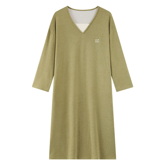 Chuzi Ni Yang De velvet autumn and winter soft long-sleeved dress