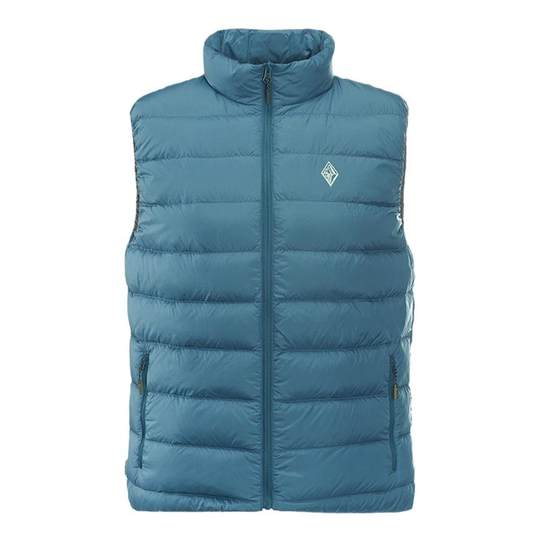 黑冰男款立领600蓬鹅绒羽绒薄款拉链马甲保暖羽绒背心8133