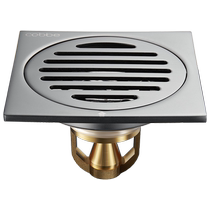 Kabei gun gray floor drain deodorizer stainless steel bathroom bathroom strip shower washing machine copper magnetic levitation core