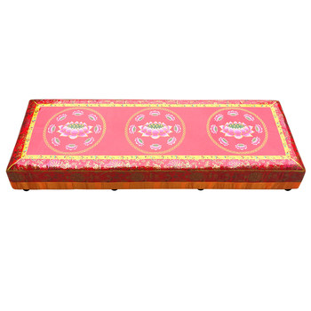 Worship Mat, Three-Seat Kneeling Mat, Lotus Solid Wood Worship Mat, Lotus Kneeling Mat, Temple Three-Seat Kneeling Mat