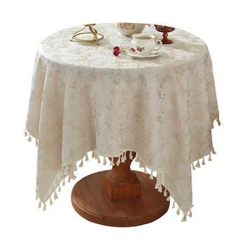 French atmosphere three-dimensional jacquard craft round table cloth French atmosphere three-dimensional jacquard craft round table cloth