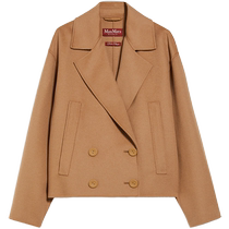 (New for spring and summer) MaxMara24 spring and summer double-breasted wool blend short coat 6041034106