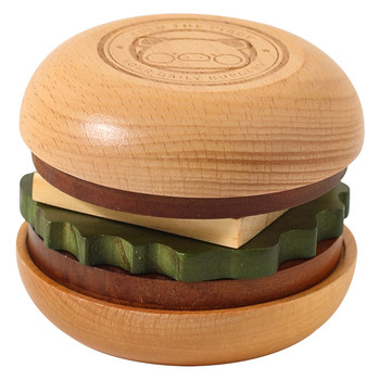 Kawashimaya & Lulu Pig Collaboration Burger Table Heat Insulation Mat, Anti-Scalding Mat for Dining Table, Wooden Pot, Bowl, Plate, and Cup Mat