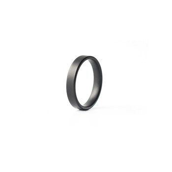 Shanyewang ຕົ້ນສະບັບ frosted ceramic ring ຂອງຜູ້ຊາຍ trendy minimalist personality matte ສີ ດຳ ທີ່ບໍ່ແມ່ນ fading ວົງ versatile ພື້ນຖານ