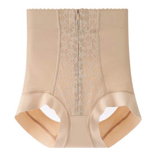 婷美拉链强力收小肚子产后塑形收腹提臀裤女翘臀无痕美体塑身内裤