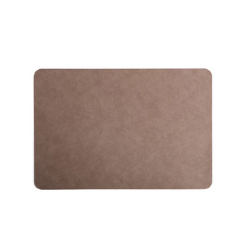 Waterproof and heat-resistant double-sided leather placemat