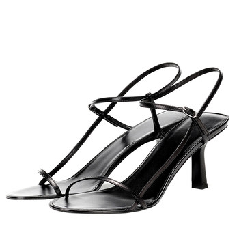 Cat heel strap french sandals fairy style