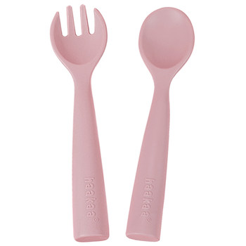 Haakaa baby learns to eat complementary food fork spoon elbow spoon