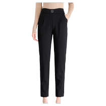 Spring and Autumn Middle-aged Mom Pants Casual Pants Middle-aged and Old Womens Pants Western-style Simple High-waisted Loose Straight Pants for the Elderly