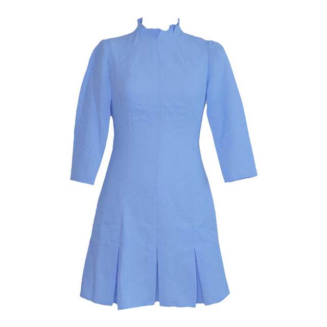 Women's Dress 2024 New Solid Color Slim Waist Fashion Long Dress Three-quarter Sleeves