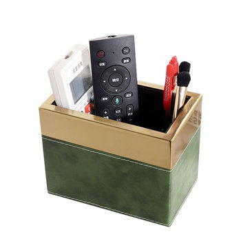 Leather multifunctional creative wind remote control storage box