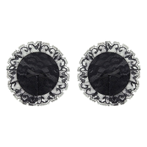 Sexy lace bow round nipple pasties can be used multiple times black ladies temptation accessories underwear sex toys