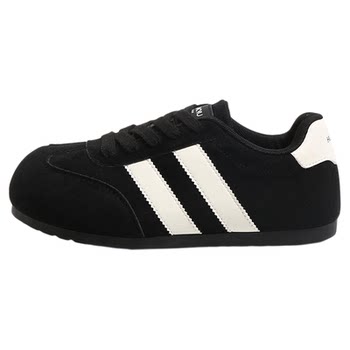 Universal official flagship store black large toe puff shoes for women