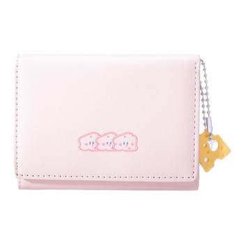 Japanese and korean cheese wallet female simple cartoon cute short multi-card slot card bag small fresh original three-fold coin purse