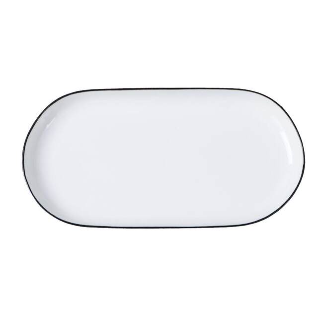 Large ceramic simple and light luxury steamed fish plate