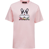 (Self-operated) MCMT shirt pink organic cotton material simple beautiful comfortable and versatile texture black and white puppy MFTC