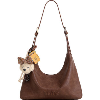 Toutou floss puppy soft leather hobo armpit bag