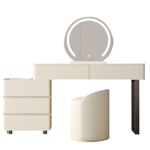 Solid wood dressing table 2024 new light luxury bedroom simple modern dressing table mirror cupboard integrated slate dressing table
