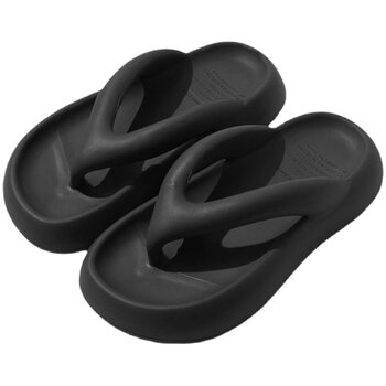 Flip-flops ສໍາລັບແມ່ຍິງໃນລະດູຮ້ອນນອກໃສ່ເກີບ flip-flops ສີດໍາບໍ່ລື່ນອາບນ້ໍາຫາດຊາຍຫາດຊາຍ sandals ແມ່ຍິງຫາດຊາຍຫນາ soled