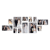 Customized photo frame wall-mounted combination rinsed wedding photos wedding photos made into frames printed family portraits framed